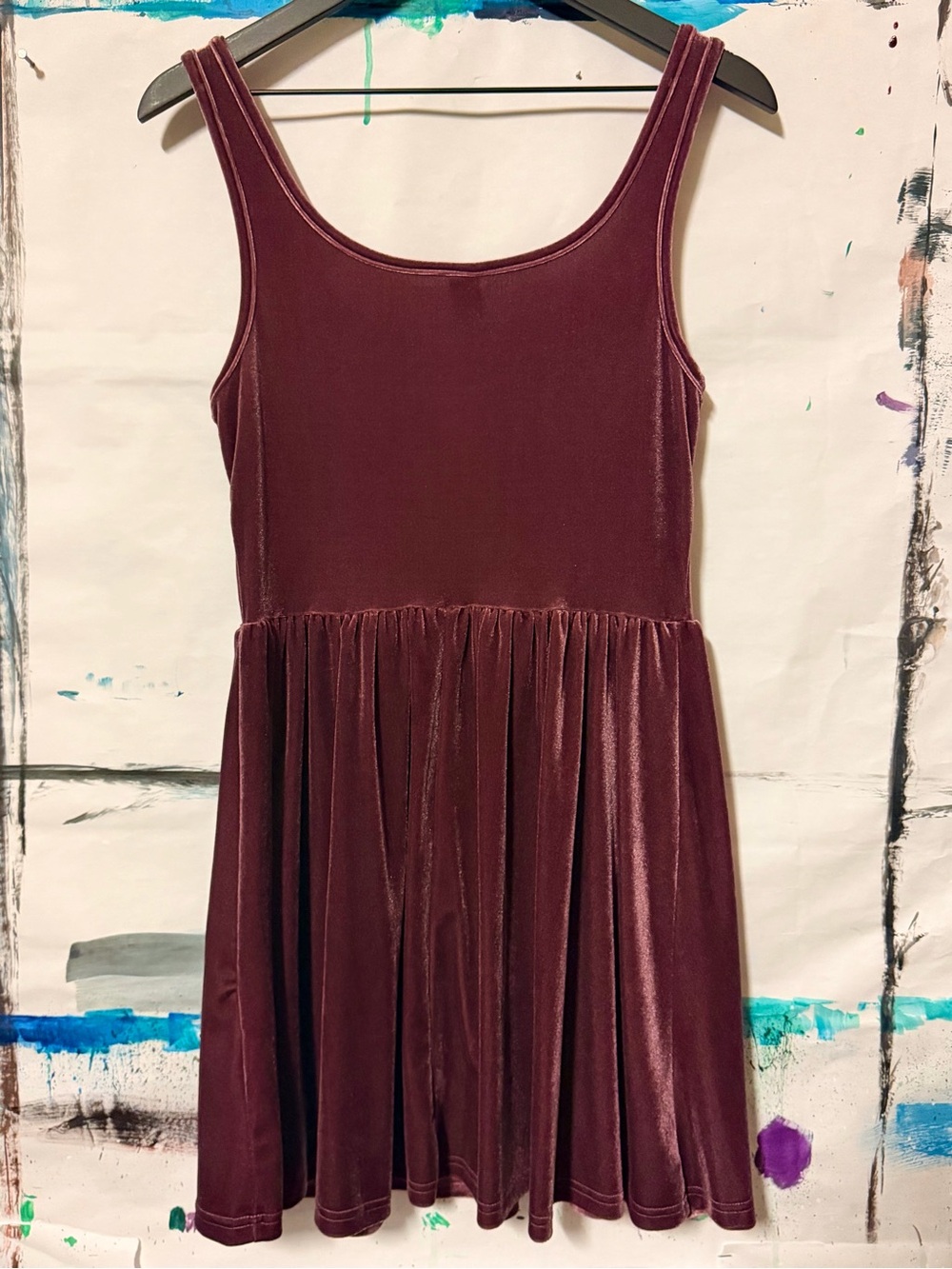SHEIN Velvet Dress Deep Mauve NWT - Picture 5 of 5